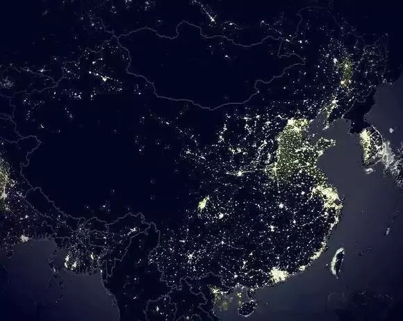 在太空上看中国真正的一线城市和中心城市一目了然