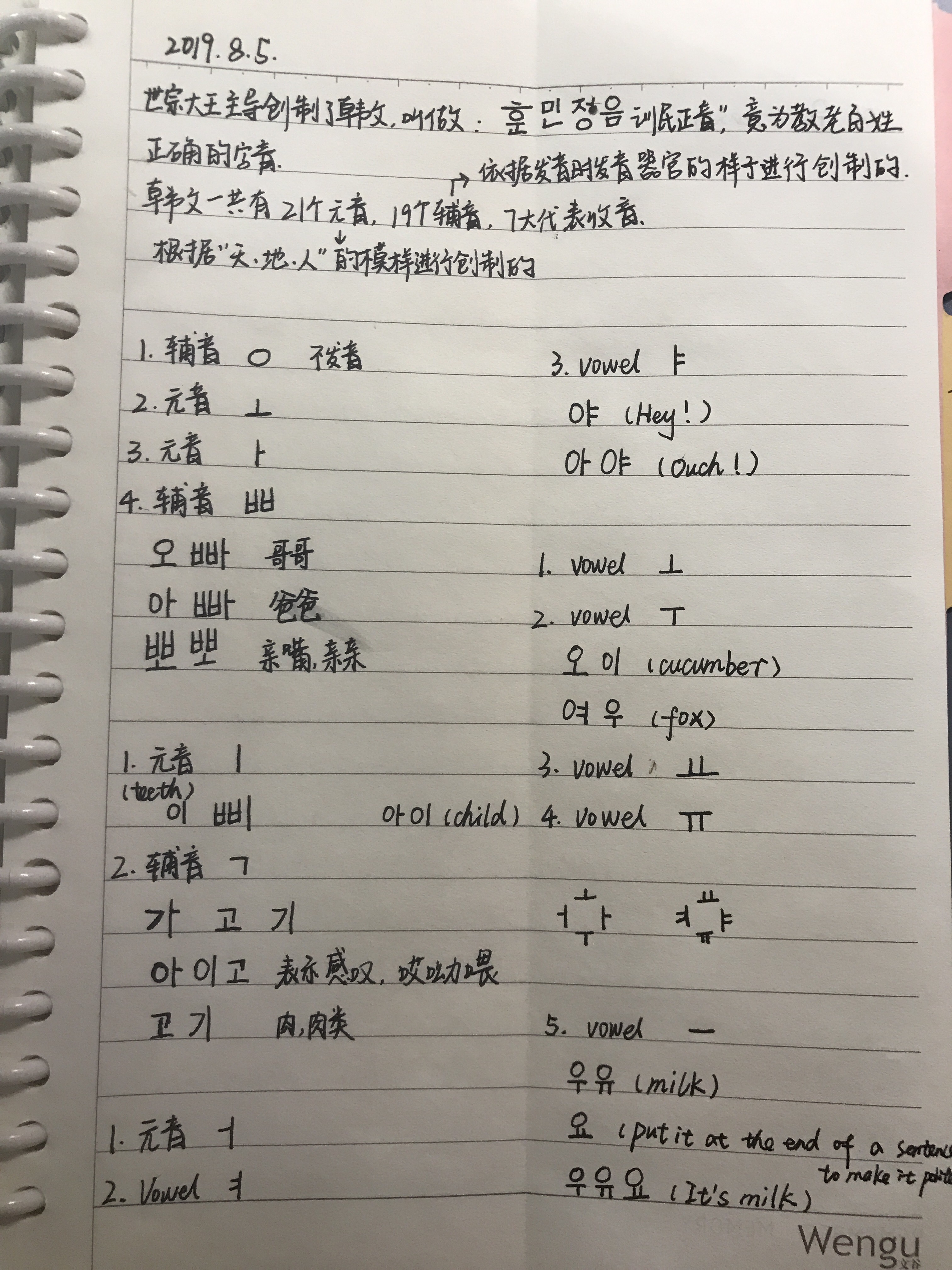 学习笔记1开始学韩语2英语地道表达法终于知道