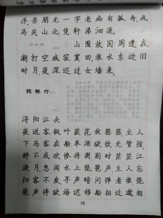 【学习笔记】我是经典抄写人,我把经典《琵琶行》写给