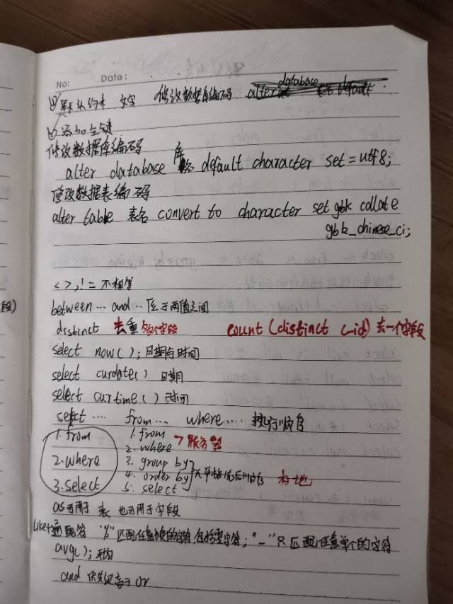 【学习笔记】电脑原因只能手写mysql笔记,太惨了