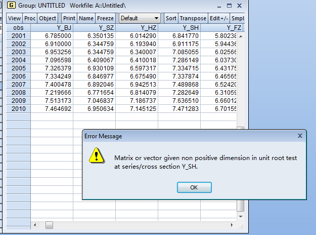 估计联立方程时出现near singular matrix如何处理