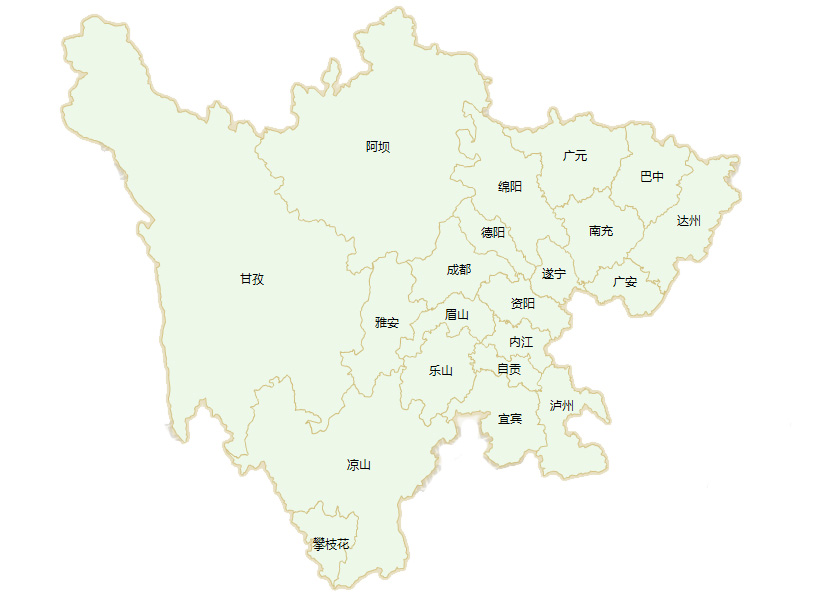 请问哪位大虾有四川省的行政区划图,想做一个克里格插值 