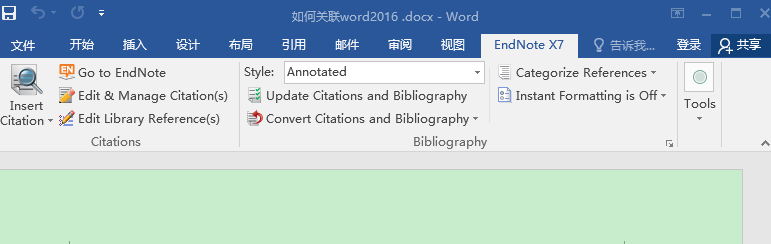 install endnote x7 in word 2015
