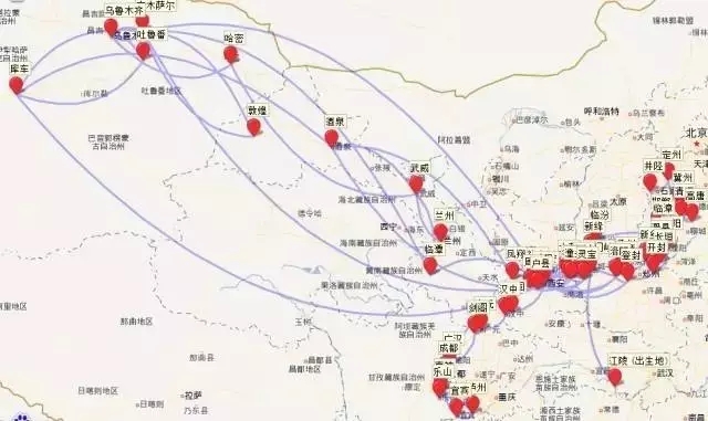 有人把李白杜甫苏轼的旅游轨迹画出来了实在太惊讶了