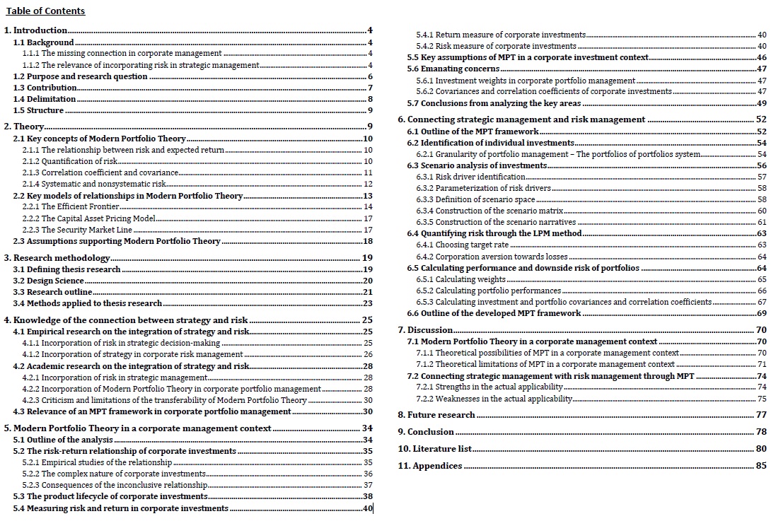 2015硕士论文modernportfoliotheory