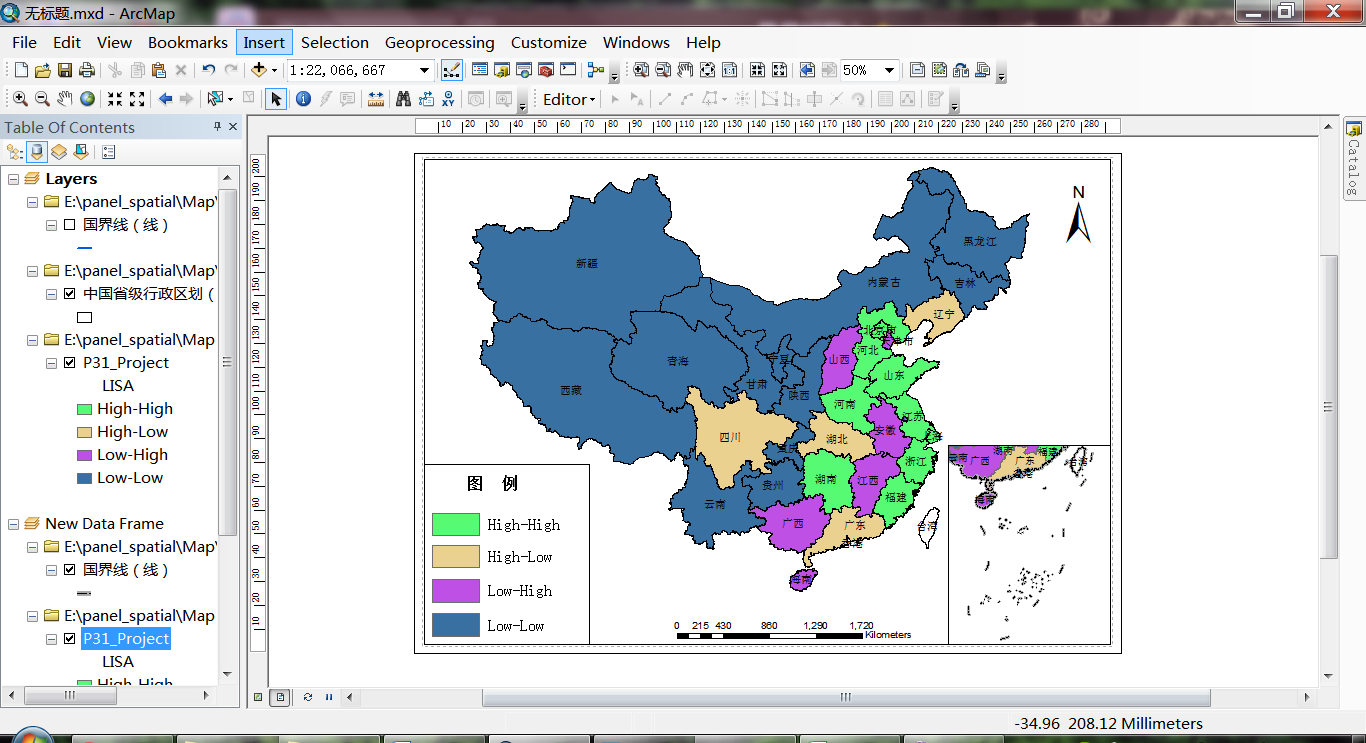 stata空间计量模型面板空间模型动态空间面板模型slmsemsdm模型arcgis