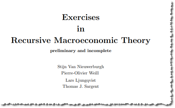 Solution manual to Recursive Macroeconomic Theory, 递归宏观经济 