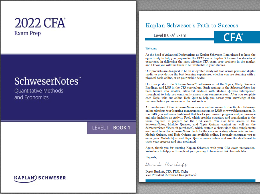 CFA Level1 Schweser note 2022一式-