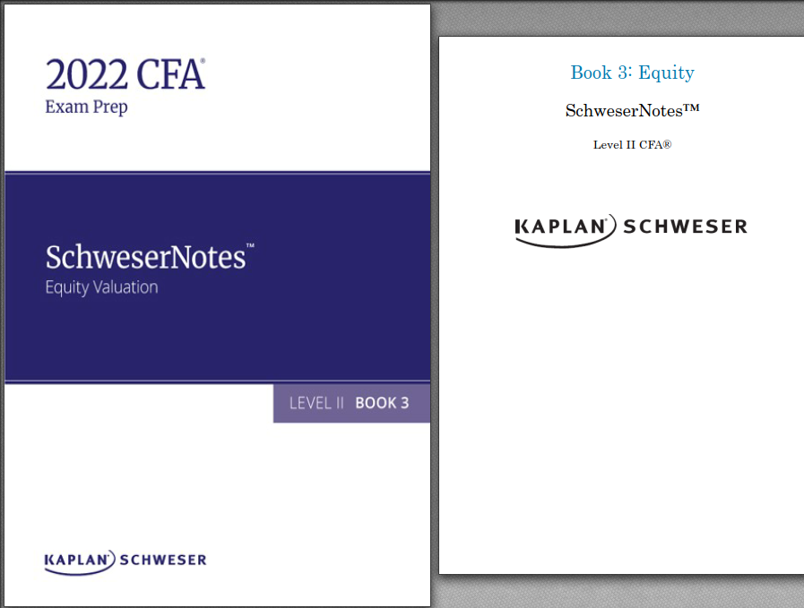 2022 CFA Level 2 Kaplan Schweser 参考書 www.eidmann-gmbh.de