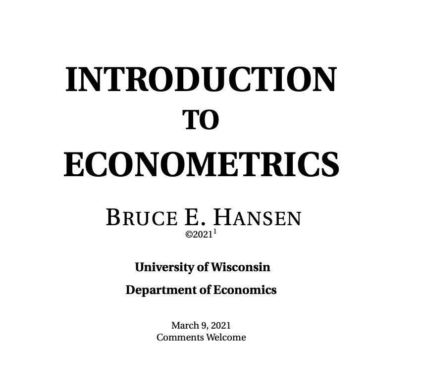 Bruce E. Hansen_计量经济学123：从入门到精通- 外文文献专区